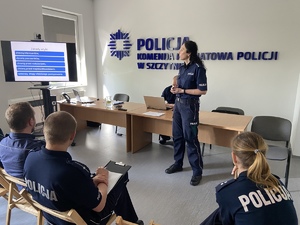 Szkolenie szczycieńskich policjantów