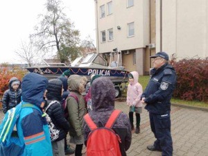 Spotkanie z harcerzami w Komendzie Powiatowej Policji w Szczytnie