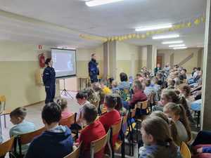 Spotkanie z uczniami Szkoły Podstawowej im. Jana Pawła II w Rozogach