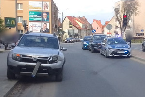 Zdarzenie drogowe w Szczytnie na ulicy Warszawskiej