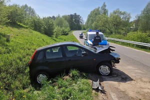 Zdarzenie drogowe w pobliżu miejscowości Orzyny