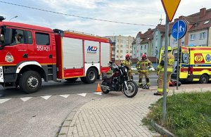 Zdarzenie drogowe z udziałem motocyklisty w Szczytnie