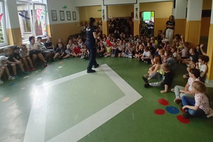 Spotkanie z dziećmi w Szkole Podstawowej w Wielbarku