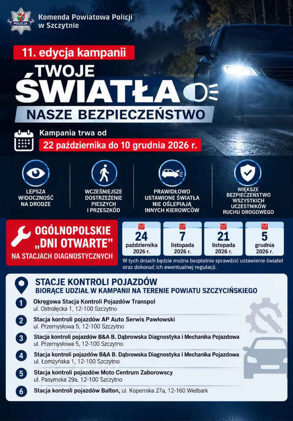 plakat Twoje światła - Nasze bezpieczeństwo